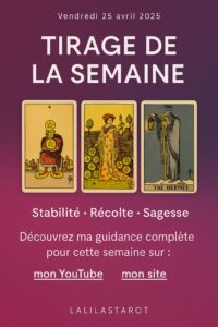 tirage tarot semaine 28 avril 2025