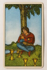 comment apprendre la carte 4 de coupes tarot