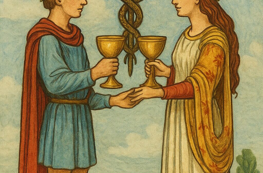 apprendre le 2 de Coupes tarot