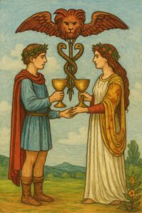 apprendre le 2 de Coupes tarot